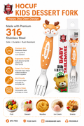 HOCUF 316 Stainless Steel Kids Dessert Fork – Happy Day Deer